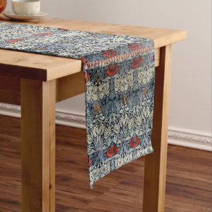 William Morris Vintag Red Blume Floral Pattern Großer Tischläufer