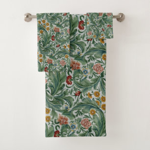 William Morris Vintag Schönes Blumenmuster Badhandtuch Set