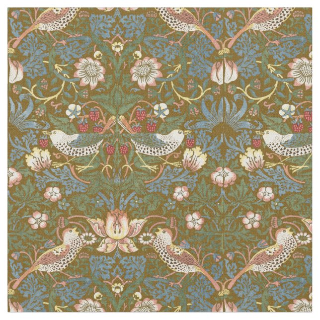 William Morris Vintag Strawberry Diief Pattern Stoff (Nahaufnahme)