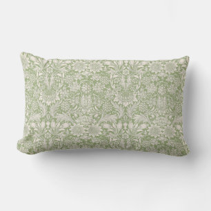 William Morris Vintag Sunflower Light Green Lendenkissen