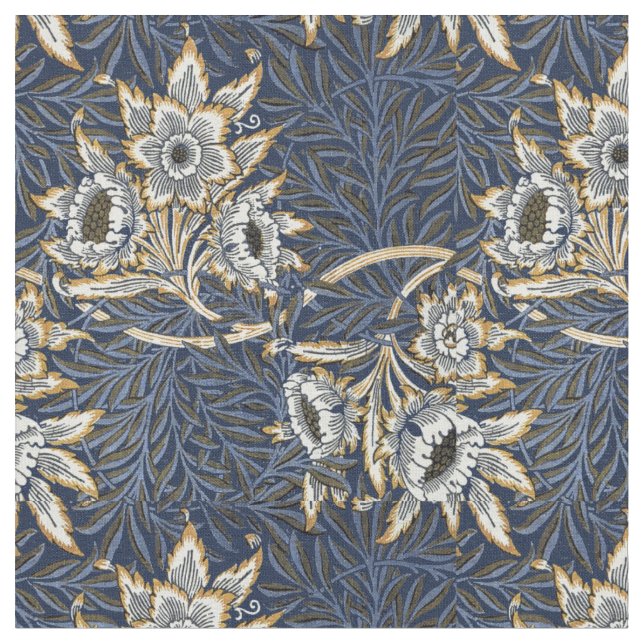 William Morris Vintag Tulip & Willow Pattern Stoff (Nahaufnahme)