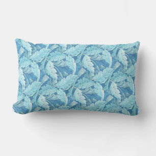 William Morris Vintage Akanthus Blattwerk Blau Lendenkissen