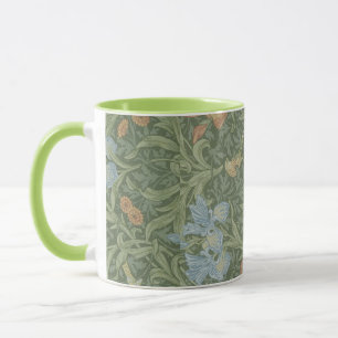 William Morris Vintage Blätter Floral Bird Iris Tasse