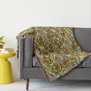 William Morris Vintage Blau Grün Rot Decke