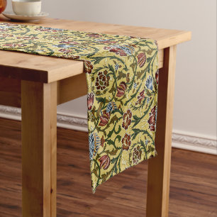 William Morris Vintage Blau Grün Rot Großer Tischläufer