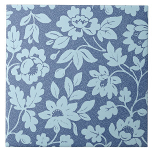 William Morris, Vintage blaue Blüten, Fliese