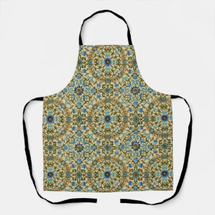 William Morris Vintage Blaue Rebe Nahtloses Muster Schürze