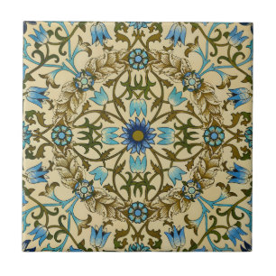 William Morris Vintage Blaue Reben Nahtloses Muste Fliese