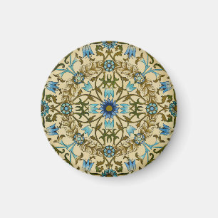 William Morris Vintage Blaue Reben Nahtloses Muste Magnet