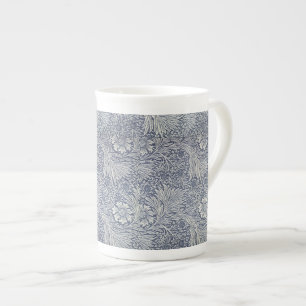 William Morris Vintage Blaues Blumenmuster Prozellantasse