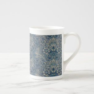 William Morris Vintage Blaues Blumenmuster Prozellantasse