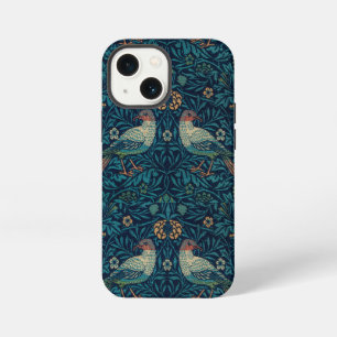 William Morris Vintage Blue Birds Muster Untersetz iPhone 13 Mini Hülle