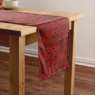 William Morris Vintage Blume Birds Red Mittelgroßer Tischläufer