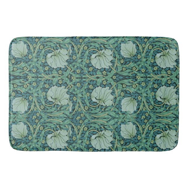 William Morris Vintage Blume Blumenmuster Badematte (Vorderseite)