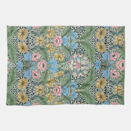 William Morris Vintage Blume Yellow Blue Geschirrtuch