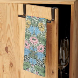 William Morris Vintage Blume Yellow Blue Geschirrtuch