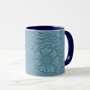 William Morris Vintage Blumen Blau Blumen Tasse