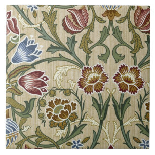William Morris Vintage Blumen Blumen Grün Blau Fliese