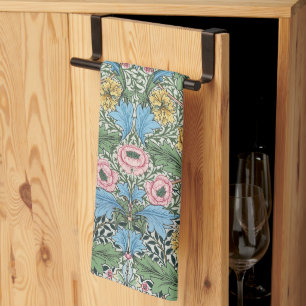 William Morris Vintage Blumen Gelb Blau Geschirrtuch