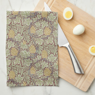 William Morris Vintage Blumen Gelb Grüne Rebe Geschirrtuch