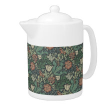 William Morris Vintage Blumen Pink Grün Compton