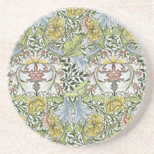 William Morris Vintage Blumen Pink Grün Myrte Getränkeuntersetzer