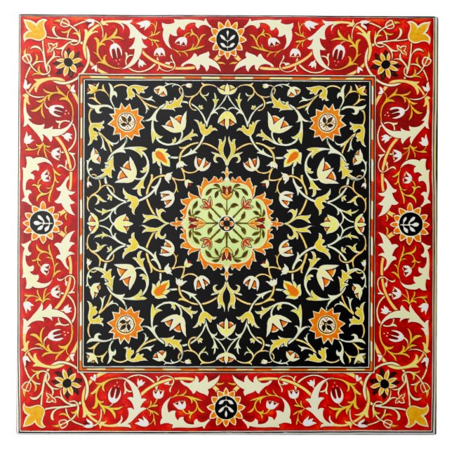 William Morris Vintage Blumendesign Fliese (Vorderseite)
