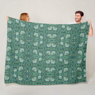 William Morris Vintage Blumener Muster Pimpernel Fleecedecke