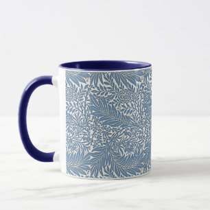 William Morris Vintage Blumengestaltung Blau Weiß Tasse