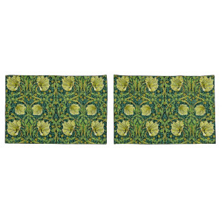 William Morris Vintage Blumengestaltung Gelb Grün Kissenbezug