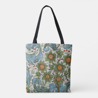 William Morris Vintage Blumenmuster Gelb Grün Blau