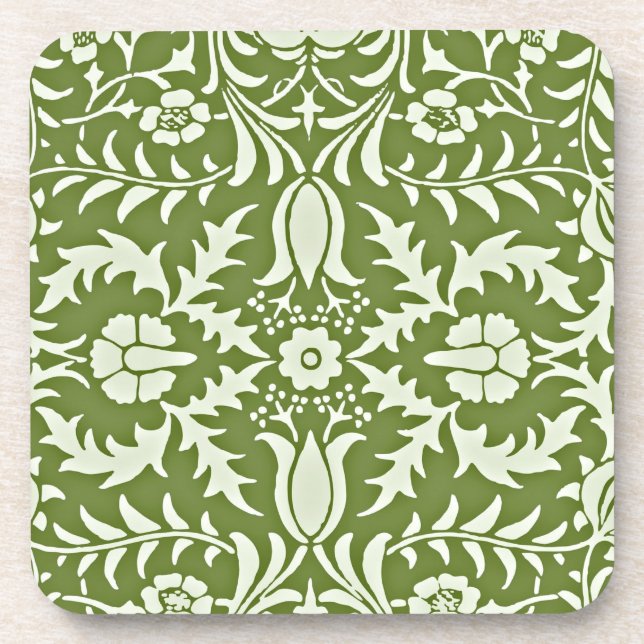 William Morris, Vintage Blumenmuster, Getränkeuntersetzer (Vorderseite)