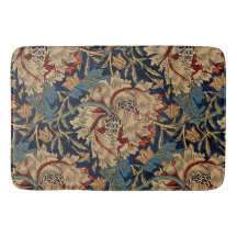 William Morris Vintage-Blumenmuster Rot Blau