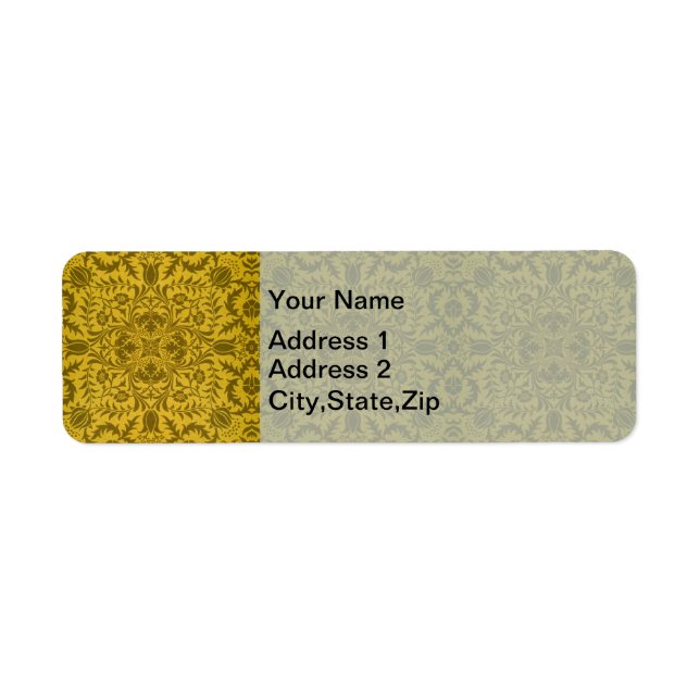 William Morris Vintage Borretsch Blumenmuster Gold (Vorne)