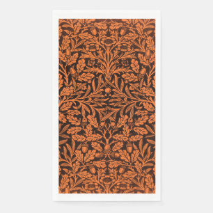 William Morris Vintage Brandorange-Schwarz-Muster Serviette