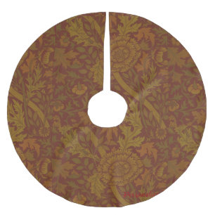 William Morris Vintage Classic Goldener Baumschurz Polyester Weihnachtsbaumdecke