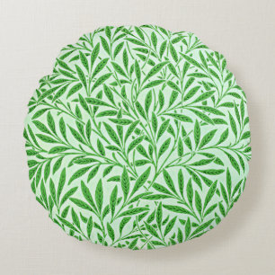William Morris Vintage-Design, Weidenzweig, Rundes Kissen