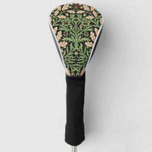 William Morris Vintage Eiche Schwarz Rot Muster Golf Headcover
