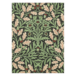 William Morris Vintage Eiche Schwarz Rot Muster Tischdecke