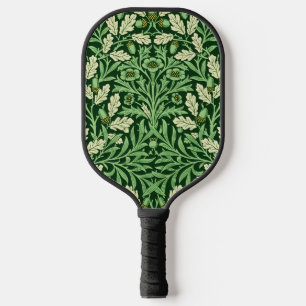 William Morris Vintage Eichen-Ahorn-Muster in Grün Pickleball Schläger