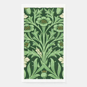 William Morris Vintage Eichen-Ahorn-Muster in Grün Serviette
