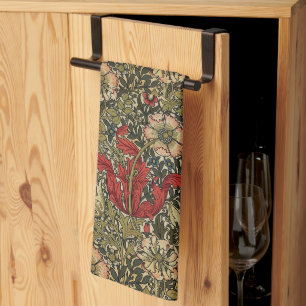 William Morris Vintage Elegantes Blumenmuster Geschirrtuch