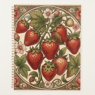 William Morris vintage Erdbeere Blumenmuster Planer