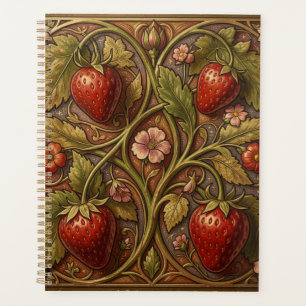 William Morris vintage Erdbeere Blumenmuster Planer