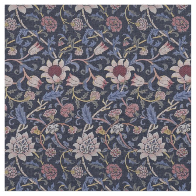 William Morris Vintage Evenlode Muster Stoff (Nahaufnahme)
