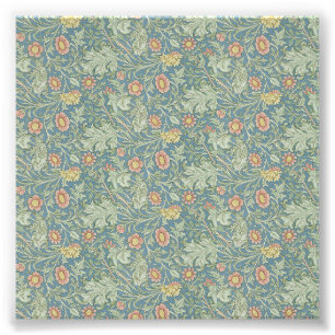 William Morris Vintage Floral Doppelzweig Fotodruck