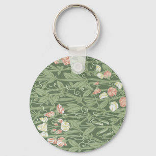 William Morris Vintage Floral Pink Duftwicke Schlüsselanhänger