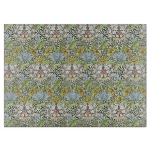 William Morris Vintage Floral Pink Grün Myrte Schneidebrett