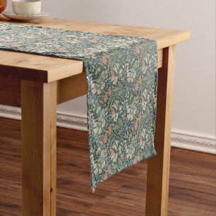 William Morris Vintage Floral Rosa Grün Compton Großer Tischläufer
