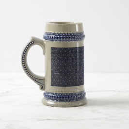 William Morris Vintage Floral Weiß Blau Eyebright Bierglas
